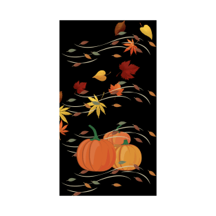 Fall Leaves & Pumpkin Halloween Autumn Orange Pumpkins Case T-Shirt