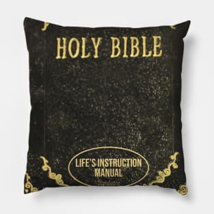 Holy Bible Life's Instruction Manual Translation Religious Pillow