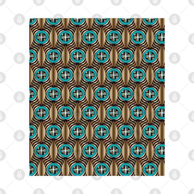 Gold and Turquoise Bugle Patterns by Nobiya