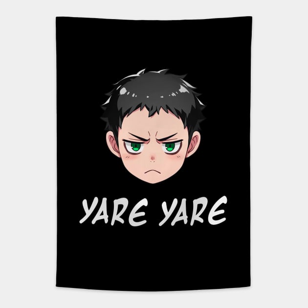 Annoyed Anime Emoji Yare Yare - Anime Shirt Tapestry by KAIGAME Art