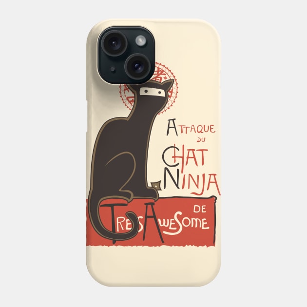 A French Ninja Cat! Phone Case by thekylewalters