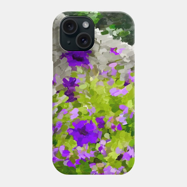 Abstract purple Petunia flower design Phone Case by Dillyzip1202