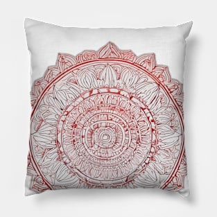 Crimson Mandala Intricacy No. 903 Pillow