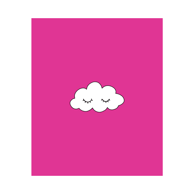 Sleepy cloud in pink by bigmomentsdesign