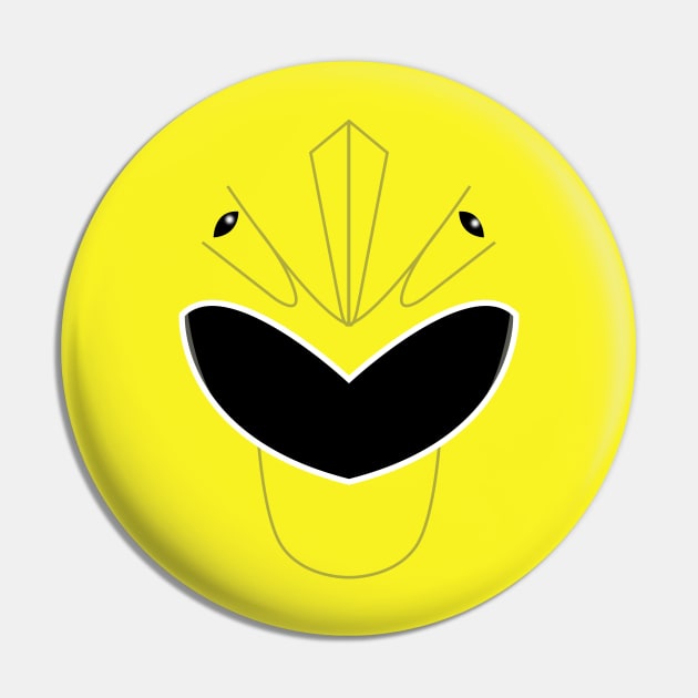 PR Dino Thunder Yellow Ranger Visor Pin by mavgagliano