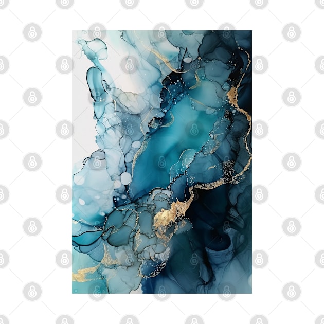 Aqua Splash - Abstract Alcohol Ink Art by inkvestor