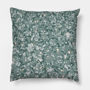 Abstract green and pink organic camo shapes Pillow