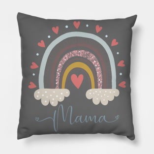 Mama Boho Rainbow Pillow