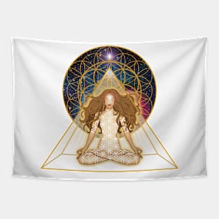 Flower of Life Pyramid Tapestry