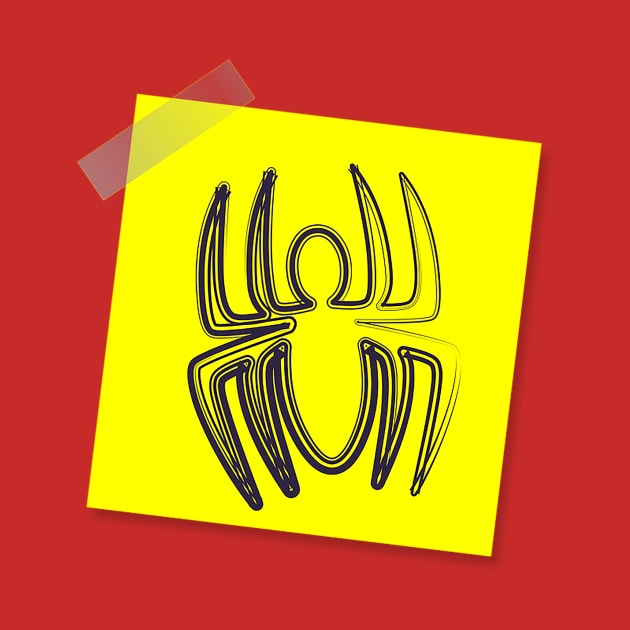 Post-it spider by obmik