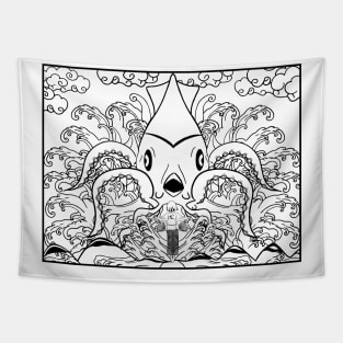 Squid & Kimono Girl Tapestry