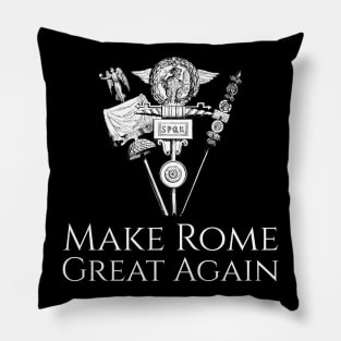 SPQR Roman Legion Eagle Standard - Make Rome Great Again Pillow