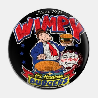 Wimpy All American Burger Dks Worn Pin