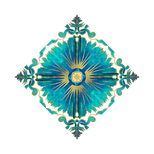 Azulejo - Portuguese Tile Aqua by Olooriel