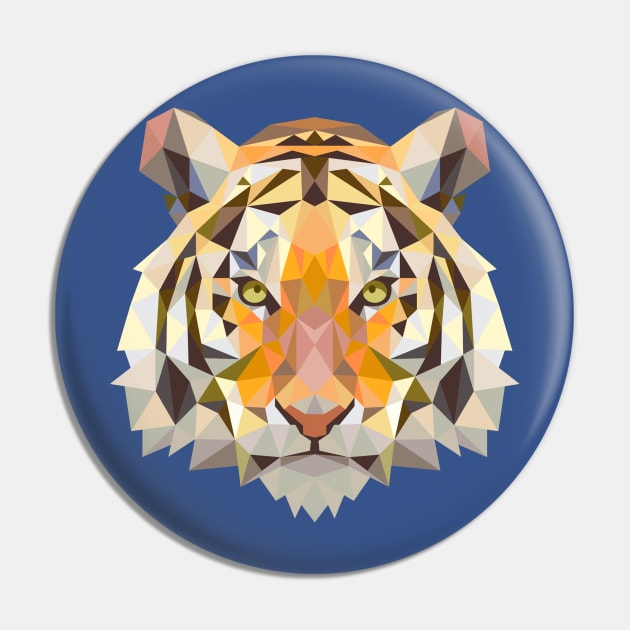 Tiger face Pin by Mako Design 