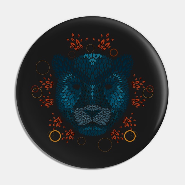 Panther Face Pin by LetterQ