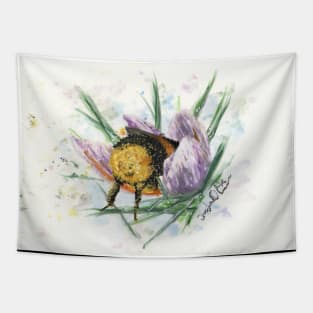 bumble bee breakfast Tapestry