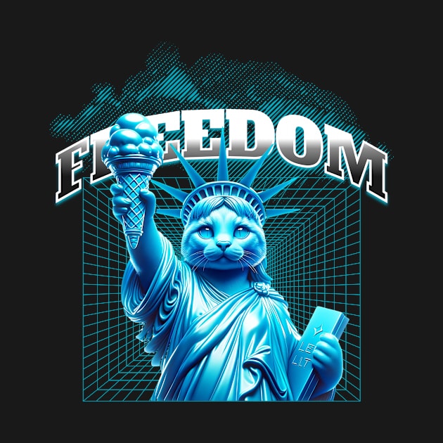 liberty statue parody cat by Dracoola