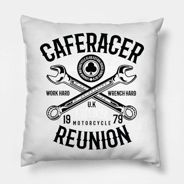 Cafe Racer Reunion Pillow by PaunLiviu