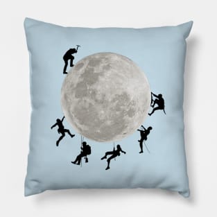 Climbing on the moon Pillow