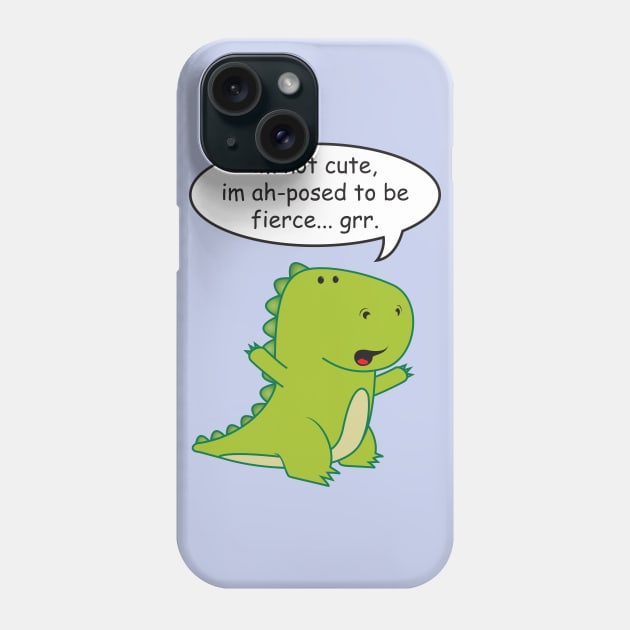 Fierce Little Dinosaur Phone Case by Ferrous Frog