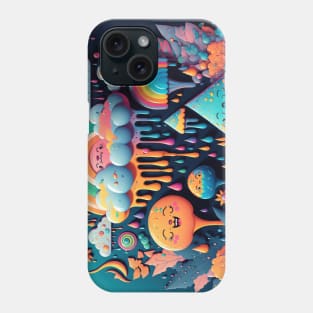 Psychedelic Paint Drip Rainbow Rain Clouds 1.1 Phone Case