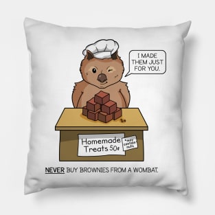 Wombat Chef by Zoodraws Pillow