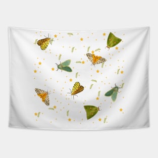 Green and yellow butterflies Tapestry