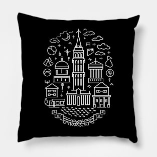 TRAVEL AND TOURISM ICONS Pillow