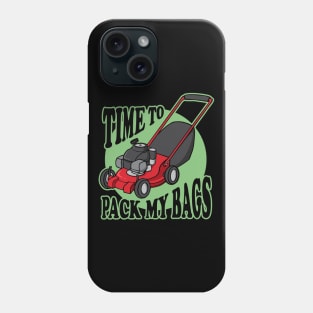 Funny Lawn Mower Grass Cutting and Bagging Phone Case