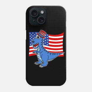 4th July T-Rex American Flag Dinosaur Phone Case