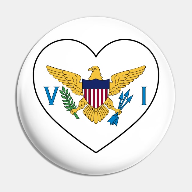 Heart - US Virgin Islands Pin by Tridaak