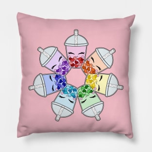 Rainbow Boba Pillow