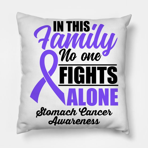 No One Fights Alone Stomach Cancer Awareness Pillow by JB.Collection