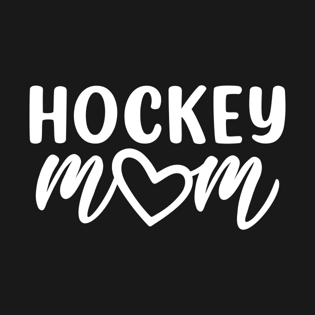 Hockey Mom Heart White by LaurenElin