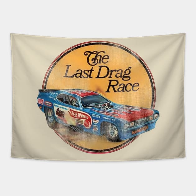 1972 The Last Drag Race Tapestry by tiwkokon