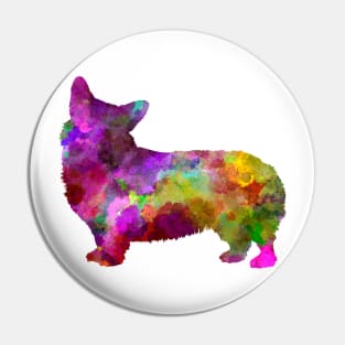 Welsh Corgi Cardigan in watercolor Pin