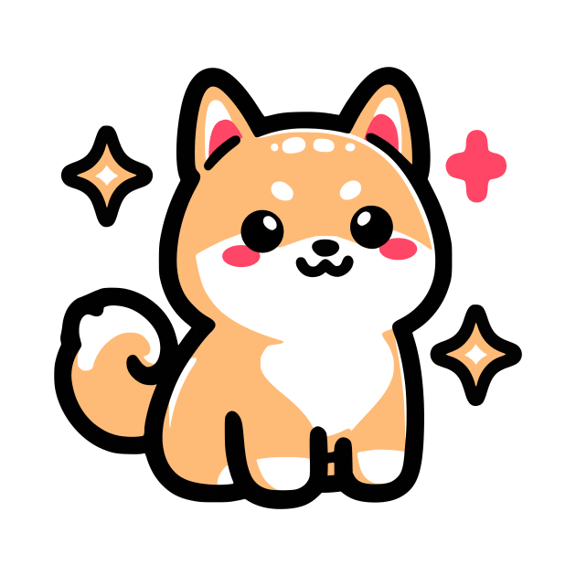 Cute Shiba Inu 01 - Kawaii Sticker | Dog Mom, Dog Dad by PawaPotto
