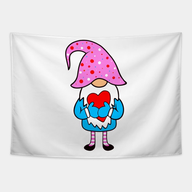 FUNNY Valentine Gnome Tapestry by SartorisArt1