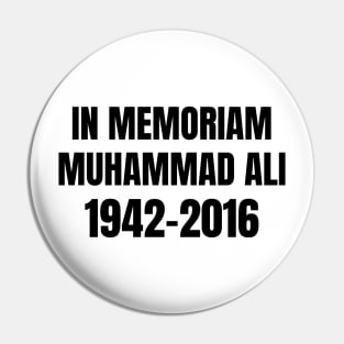 muhammad ali memoriam Pin