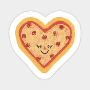 Cute Heart Shaped Pizza Magnet