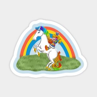 Vintage Rainbow Brite Pony Standing Magnet