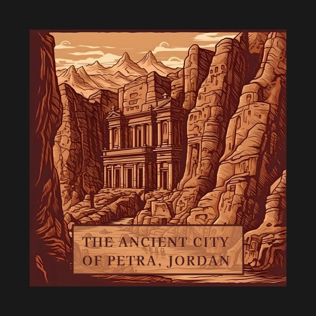 The Ancient City of Petra, Jordan illustration by KOTYA