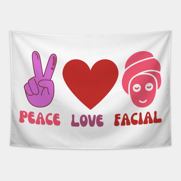 Peace Love Facial Tapestry by stressless