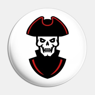 Captain Pirate Skull Face Logo Pin