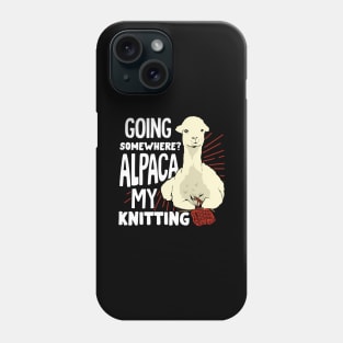 Funny Knitting Lover Alpaca Knitter Gift Phone Case