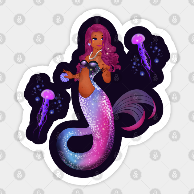 Cute Mythical Creatures - Mermaid - Sticker | TeePublic Cute Mythical Creatures - Mermaid - Sticker | TeePublic