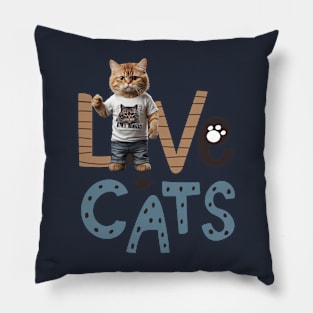 "Pawsitively perfect Cat Lover Tee Pillow