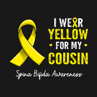 I wear yellow for my cousin spina bifida awareness Month T-Shirt