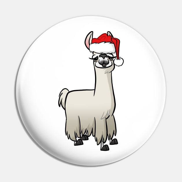 Christmas Llama Pin by binarygod